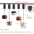 thumbnail image 3 of FSLiving H Type Track Pendant Light Creative Lifting Pendant Light Retractable Adjustable Lighting Fixture with Aluminum & Acrylic Shade,7W 3000K Warm Lighting - 1 Light (Black & Red), 3 of 7