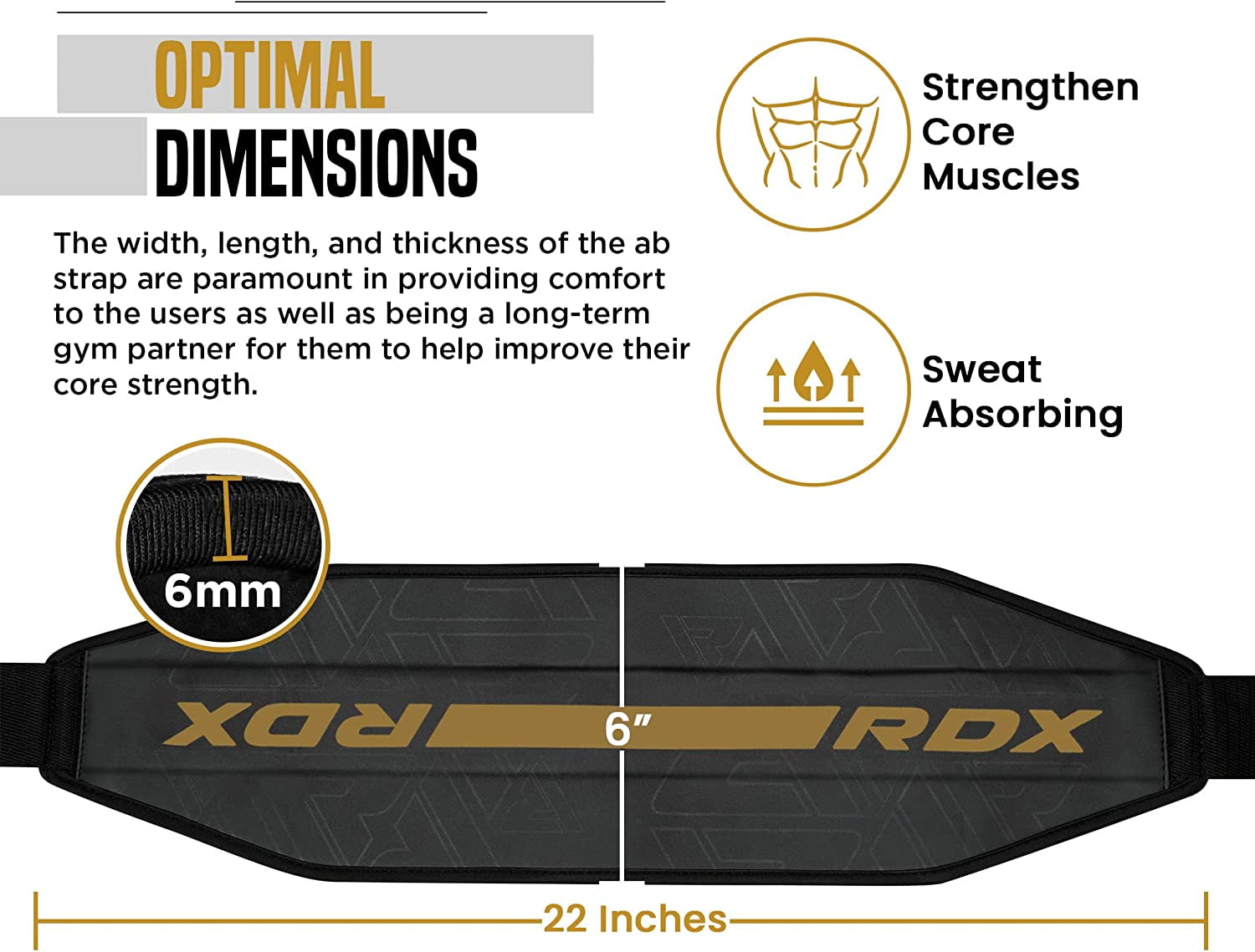RDX Fitness Hanging AB Straps for Abdominal Muscle Building and Core Training, Maya Hide Leather Strap Steel D-Rings, Pull up Assist Straps, Elbow Hanging Men Women Home Gym Workout Equipment
