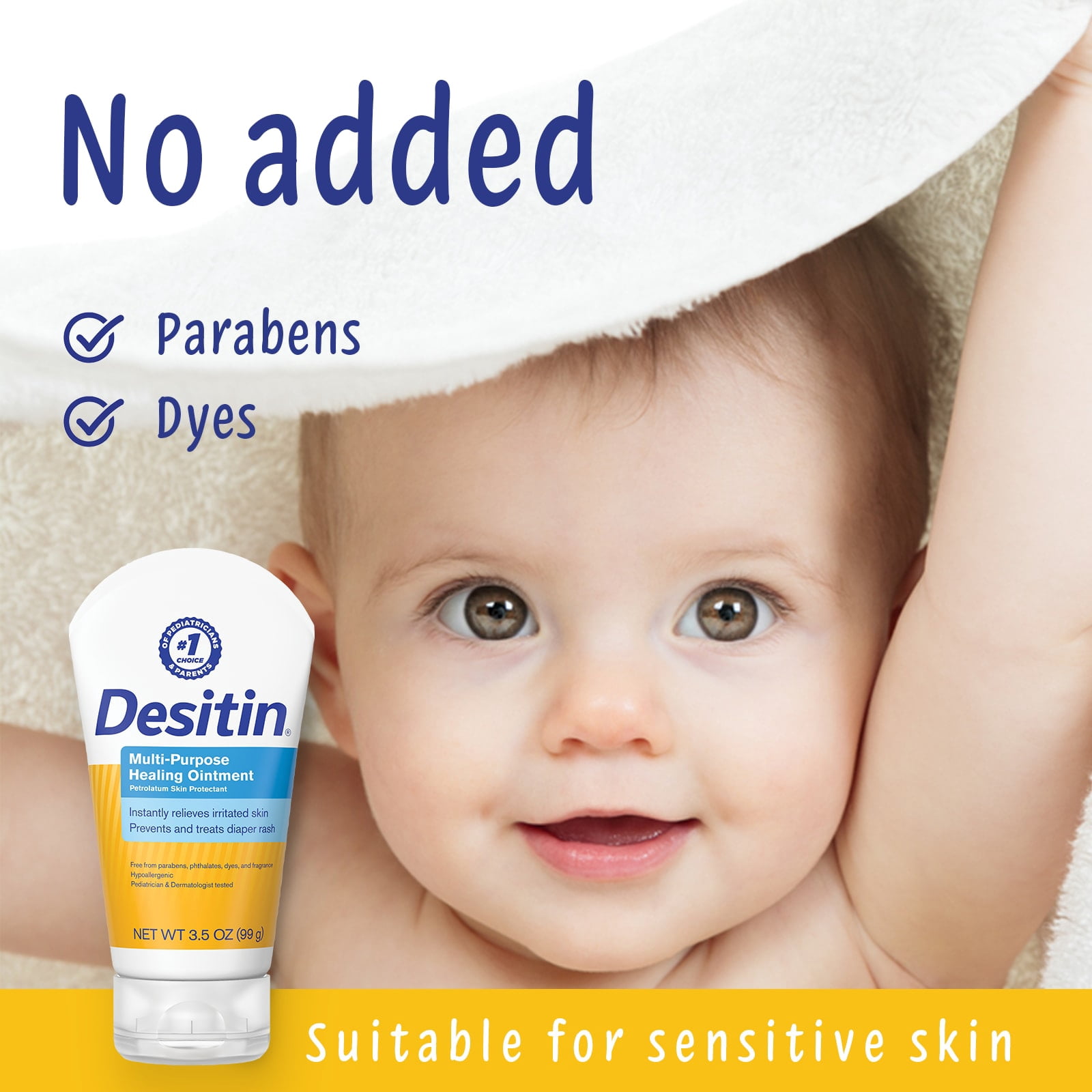 (3 pack) Desitin Multipurpose Healing Ointment for Diaper Rash Relief, 3.5 oz