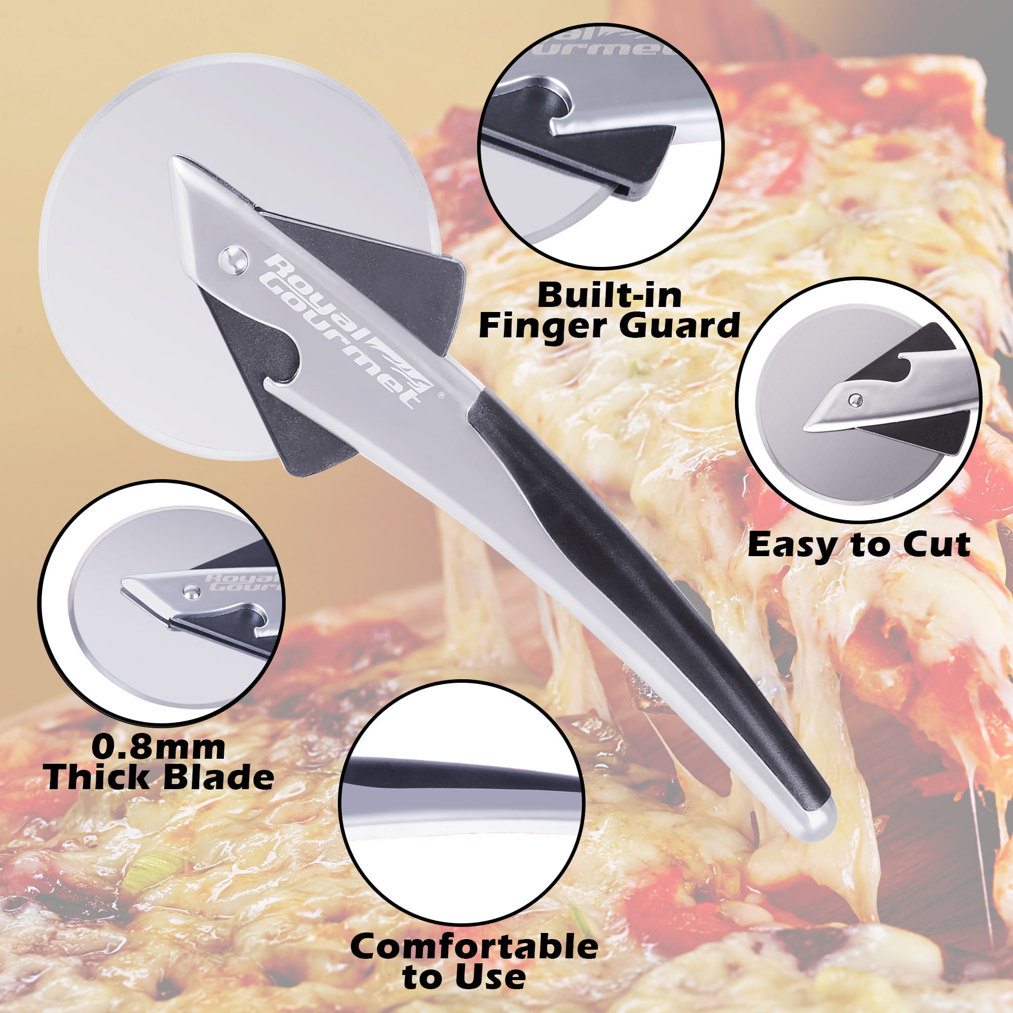 Royal Gourmet Cordierite Non-Stick Pizza Stone Kit Stainless Steel | KSF1406