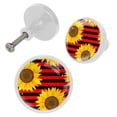 thumbnail image 2 of 4 Pcs Sunflower Knobs for Kitchen Cabinet Cupboard Dresser Bookcase Drawer Pulls Handles Round Home Decor, 2 of 5