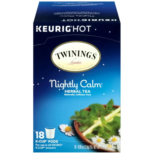 Twinings of London Nightly Calm Herbal Tea Keurig KCups, 18 Count