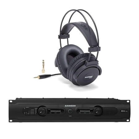 Samson Servo 200 200-Watt Power Amplifier and SR880 Closed-Back Headphone Bundle