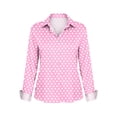 thumbnail image 3 of Veste en Jean Imprimée pour Femmes, Cardigan Décontracté à Manches Longues et Coupe Ample avec Boutons devant et Col à Revers, 3 of 5