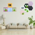 thumbnail image 5 of Uxcell Self Adhesive Hexagon Mini Moon Wall Pin Felt Bulletin Board Tile, Pink 4 Pack, 5 of 5