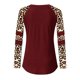thumbnail image 4 of Pntutb Mujeres Navidad Leopardo Manga Larga O-Cuello Impreso Casual tops Camiseta Pntutb Pntutb-6480, 4 of 5