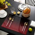 thumbnail image 4 of Abstract Ombre Red Black Art Placemats for Dinning Table Set of 4 Waterproof Cloth Table Mats, Cotton Linen Place Mats Fabric Dinner Mat Easy Clean Farmhouse Resistant Holiday Table Decor, 4 of 6