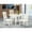 Linen White, variant on 5 Piece Norfolk Modern Dinette Set - Linen White