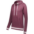 thumbnail image 4 of Holloway Sportswear 2XL Womens All-American Funnel Neck Pullover Maroon Heather/White 229763, 4 of 5