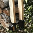 thumbnail image 4 of Firewood Log Storage Rack Bracket Kit, 2pcs Log Rack Holder Iron Black  For Yard, 4 of 8