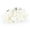 White, variant on Moontgen Flower Evening Clutch Purse Trendy Shoulder Bag Wedding Party Bag (Dark Blue)