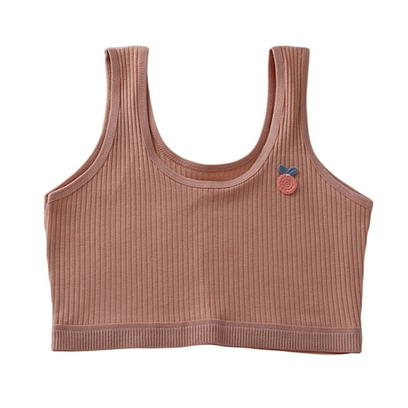 Wuxian Teen Girls Bras Training Bras For Big Girls Sports Bra Yoga Bra For Teens Comfort Dance Crop Top Brassiere,Brick Red