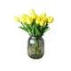 thumbnail image 3 of 30 unids Amarillo Tulipán Artificial Falso Faux Seda Flor de La Boda Inicio Ramo de Flores Decoración, 3 of 7
