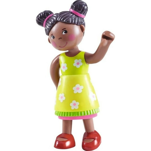 HABA Little Friends Naomi - 4" Girl Dollhouse Toy Figure with Pig Tails