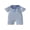Stone Blue, variant on BemeyourBBs Newborn Baby Boy Fishing Outfit Infant Baby Boy Summer Clothes Waffled Stripe Romper One Piece Stripe Embroidery Buttons Turn Down Collar Short Sleeve Bodysuit Jumpsuit