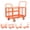 Orange, variant on Platform Truck Cart with Cage, 1800Lbs Capacity Push Hand Truck Dolly Cart, Multipurpose 6 in1 Foldable Flatbed Cart with 4 Wheels for Grocery, Warehouse, Garage and Laundry