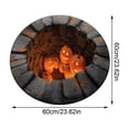 thumbnail image 4 of Halloween 3D Rug,Optical Illusion Round Floor Mat,Glowing Pumpkin Theme, Soft & Durable Fabric Non-Slip Modern Rug, Home/Halloween Funny Decor,Gift,L（15.7*15.7In), 4 of 8
