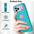 thumbnail image 5 of Asuwish Compatible with iPhone 17 Pro Max 6.9 inch Phone Case Hybrid Rugged Shockproof Hard Protective Drop Proof Full Body Heavy Duty Mobile Cell Cover for i Phone17 17P i17 17ProMax Women Men Green, 5 of 8