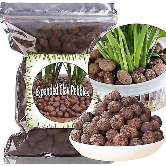 Guijarros de arcilla expandida de 1 cuarto de galón, bolas de arcilla de 8 mm a 14 mm para plantas, acuaponía y otros elementos esenciales de jardinería.