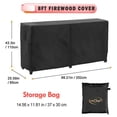 thumbnail image 3 of KANCOKIT 8FT Waterproof Firewood Log Rack Cover Wood Holder Outdoor Storage Sun Protector, 3 of 9
