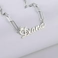 thumbnail image 5 of Summer New Rectangle Paper Clip Chain Custom Name Necklace Woman Jewelry, 5 of 9