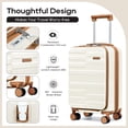 thumbnail image 3 of Joyway 3-Piece Front Opening Cover Carry-on Luggage Side Hooks TSA Lock Spinner Wheels YKK Zippers, 3 of 7