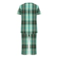 thumbnail image 5 of Tnhcen Women's Capri Pajama Sets Print Sleepwear Short Sleeve Nightwear with Capri Pants Soft Pjs Set Homewear S-3XL, 5 of 6