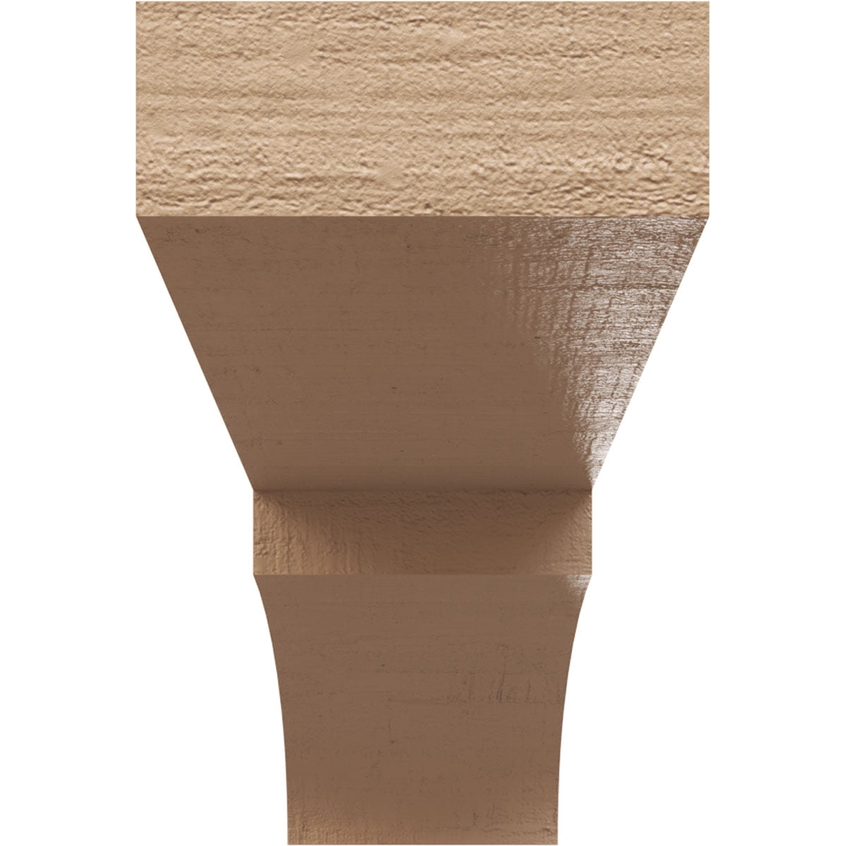 4"W x 24"D x 8"H Thin Monterey Rough Cedar Woodgrain TimberThane Corbel, Primed Tan