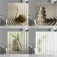thumbnail image 2 of Sandy Beach Zen St Shower Curtain Green Bamboo Leaves Flower Zens Landscape Waterproof Bath Curtains Home Bathroom r Set, 2 of 6