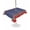 Blue/Red, variant on Outdoor Tablecloth with Umbrella Hole for Patio/Picnic/Party/Camping, Independence Day Waterproof Table Cloth Round Cover Washable, 4th of July Star Blue Red Striped (Dia 54")