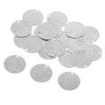 thumbnail image 4 of 20x Metal plano redondo en blanco etiqueta de moneda grabado estampado colgante Platino Zulema Colgante de latón con etiquetas en blanco, 4 of 7