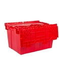thumbnail image 2 of Hudson Exchange 21.9 x 15.2 x 12.8” (3 Pack) Storage Tote Distribution Container with Hinged Attached Lid, Red, 2 of 4