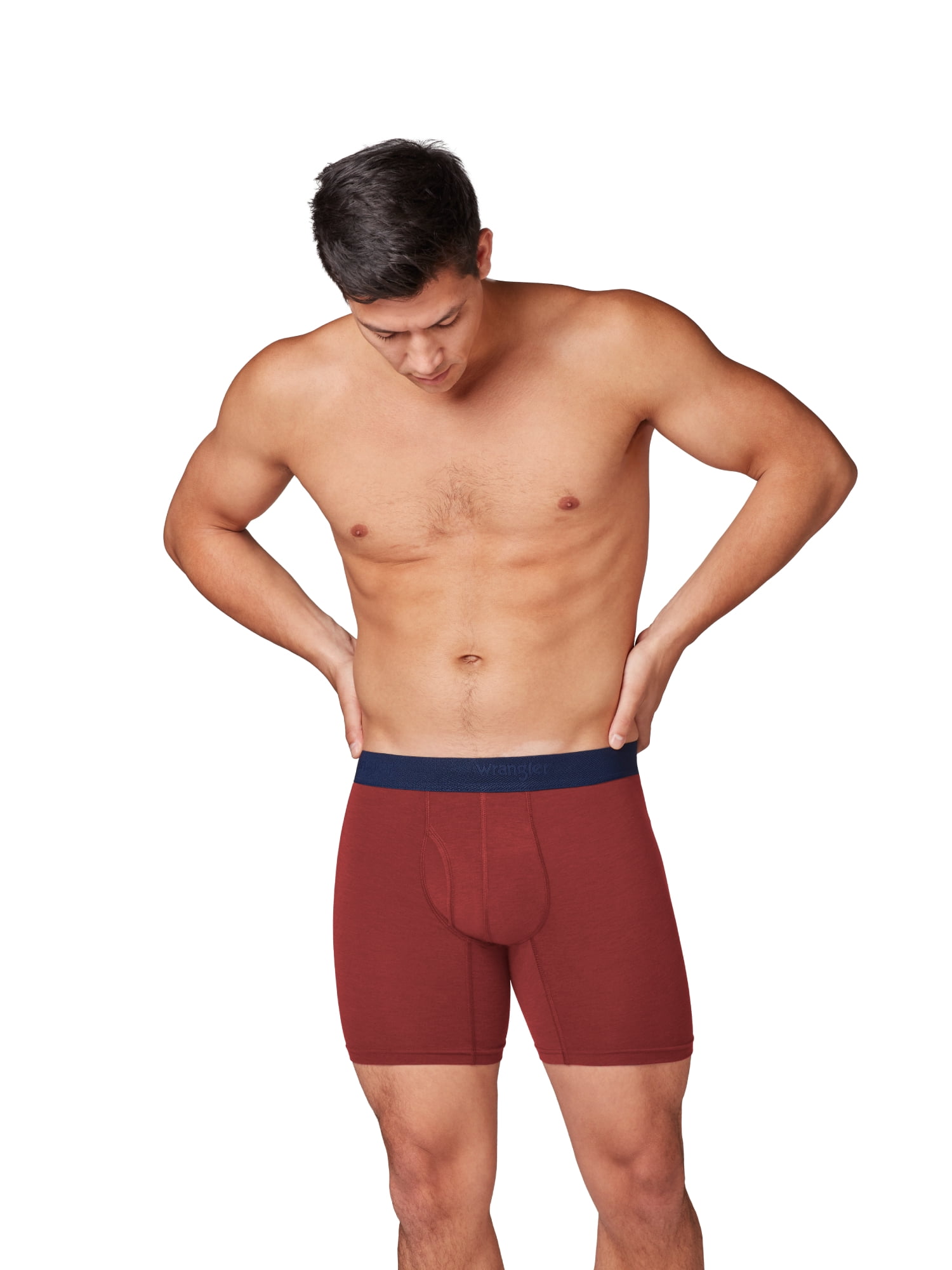 Wrangler Men's Active Stretch Boxer Brief Set, Underwear for Men, M, 6 Pack