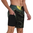 thumbnail image 2 of Naloa MoonNight Sky Crow Print Men Swim Trunks with Compression Liner ,Board Shorts,Men's Swim Shorts with Drawstring and Elastic Waistband-X-Large, 2 of 6