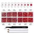 thumbnail image 2 of Beadsland 8300PCS Flatback Rhinestone For Art Projects 10 Sizes Craft Supplies Dress Embellishments Nail art SS3-SS30, Light Siam, 2 of 5