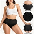 thumbnail image 2 of Loritta Secret 5-Pack Underwear for Women Cotton High Waist Panties Full Coverage Cotton Panties for Women, Size S-2XL, 2 of 6