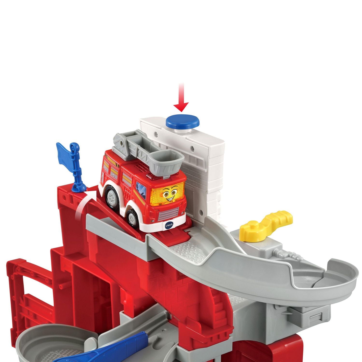 VTech® Go! Go! Smart Wheels® Rescue Tower Firehouse™ Track Set & 4 Play Pieces - English Version, 1.5+ Years