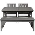 thumbnail image 1 of Ensemble de Salle à Manger Patio Extérieur Extensible en 4 Pièces en Lavis Gris, 1 of 4