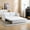White, variant on HSUNNS Pull-out Sleeper Sofa Bed, 3-in-1 Convertible Loveseat Couch Bed with Charging Ports and Folding Tray Table, Fabric Sofa with Oversized Side Pockets and Adjustable Backrest, Light Green