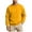 Yellow, variant on hoksml Men's Crew Neck Sweatshirt Loose Long Sleeve Solid Color Pullover Casual Everyday Top Soft Comfort