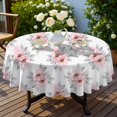 thumbnail image 4 of Pioneer Flower Floral Print Pattern Round Tablecloth 60 X 60 Inch, Wrinkle Resistant Wipeable Table Cloth for Kitchen Dining Picnic Patio Party, 4 of 6