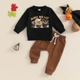 thumbnail image 2 of Gerichy Toddler Baby Boy Clothes Fall Winter Outfit, Baby Boys Outfit 2PCS Autumn And Winter Home Wear Baby's Clothing Fall Winter Clothing Set Long Sleeve Round Neck Tops Long Pants 2-Piece Outfits, 2 of 5