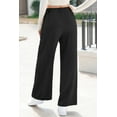 thumbnail image 5 of SHEWIN Women's Wide Leg Pants Elastic High Waisted Casual Palazzo Straight Trousers Pants with Pockets Spring Summer, 5 of 8