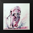 thumbnail image 2 of Kovacs, Anna Brigite 12x12 Black Modern Framed Museum Art Print Titled - Elephant in pink, 2 of 5