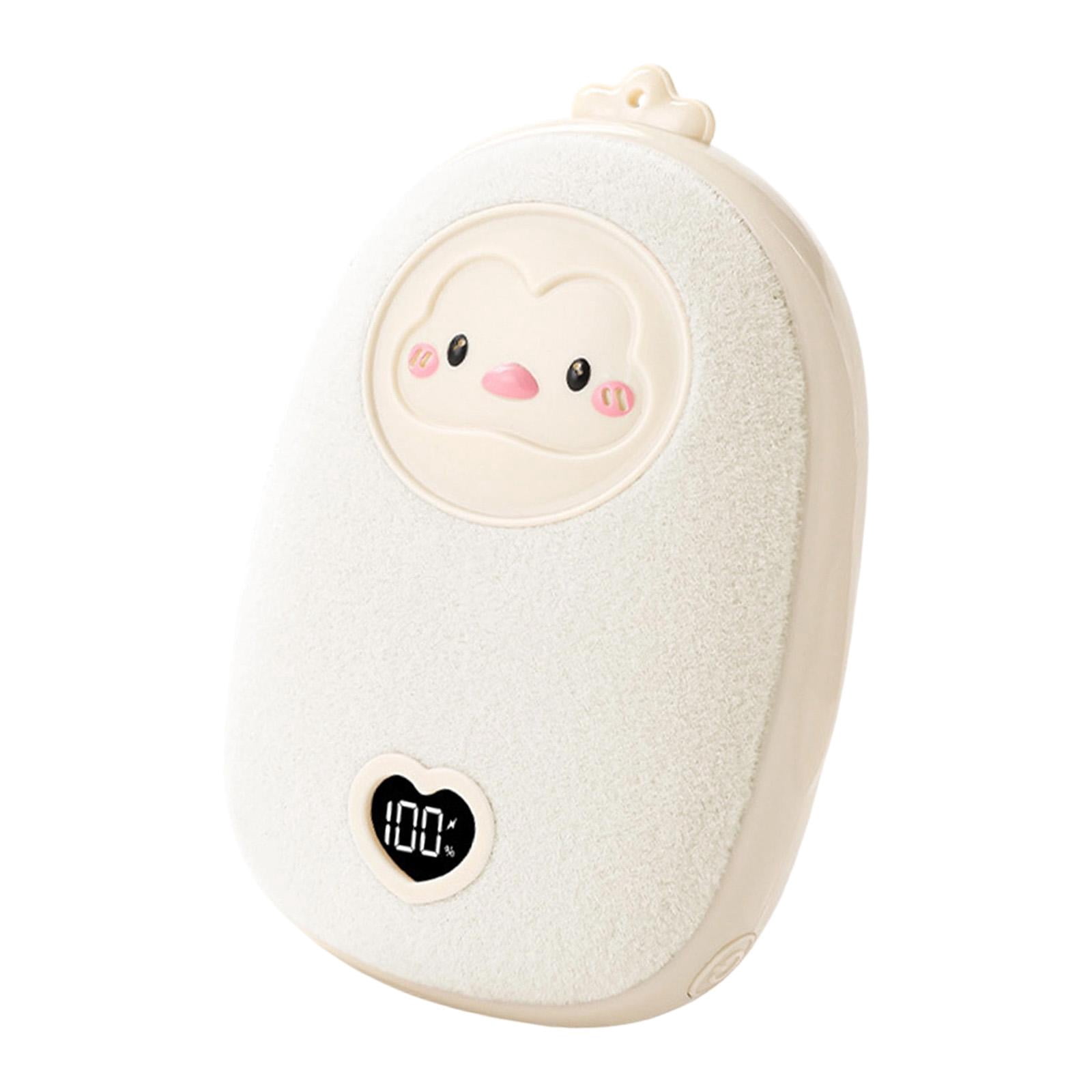 funtasica Hands Warmer Electric Hand Warmer Rechargeable Portable Pocket Heater Indoor Reusable NTC Constant Temperature Three Adjustable Temperature Settings for Skiing Winter Camping Beige