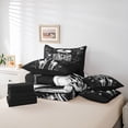 thumbnail image 6 of jejeloiu Spooky Valentine'S Day 7-Piece Bedding Comforter Set,Gothic Skull Skeleton King Bedding Sets,White Black Bed Sheets For Men Women,Super Cozy Room Decor Reversible, 6 of 8