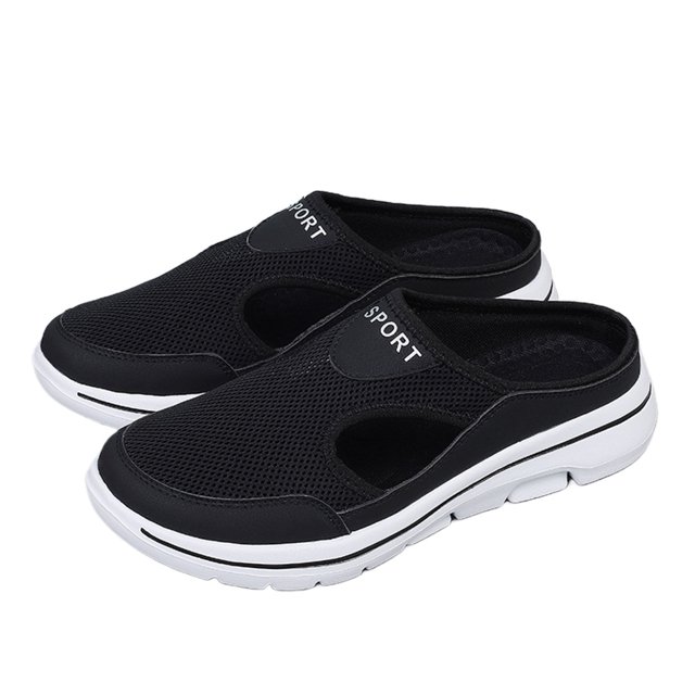 Mujer Verano Slip On Mules Casual Transpirable Antideslizante Zapatilla Cerrada Diapositivas