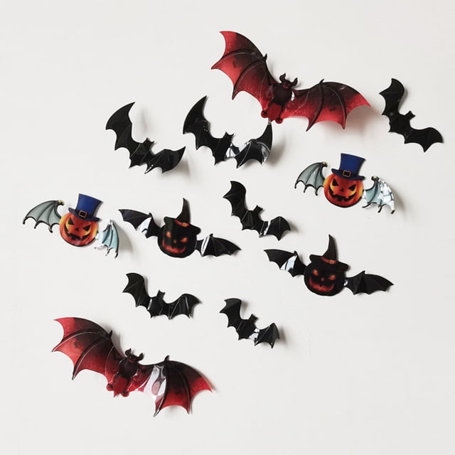 PEONAVET Wall Stickers Halloween Decoration PVC Wall Stickers Stereo Stickers