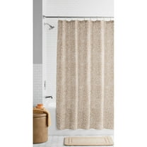 Mainstays Taupe Abstract Leopard Fabric Shower Curtain, 72" x 72"