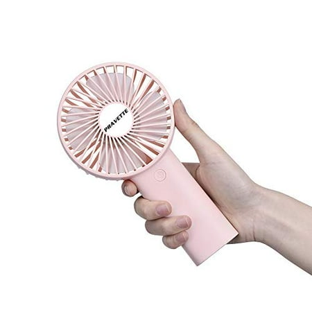 

Portable Handheld Fan USB 4000mAH Rechargeable Batteries 8-18 Hours Working Time 3 Speed Settings for Office Home Outdoor Travel (Pink)